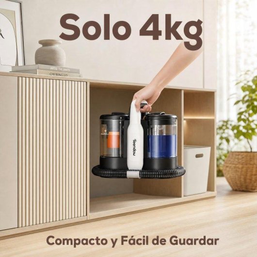 Aspirador de Estofos Teendow 450W 11000Pa Duplo Depósito 1500ml+800ml