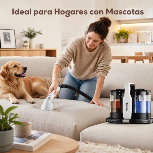 Aspirador de Estofos Teendow 450W 11000Pa Duplo Depósito 1500ml+800ml