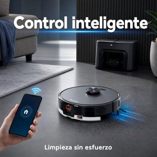 Robot Aspirapolvere e Lavapavimenti Teendow 6000Pa 5100mAh con Autosvuotamento Navigazione LDS Wifi