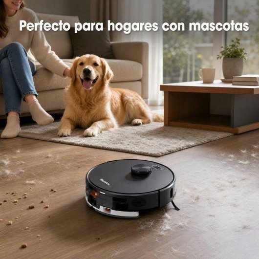 Robot Aspirapolvere e Lavapavimenti Teendow 6000Pa 5100mAh con Autosvuotamento Navigazione LDS Wifi