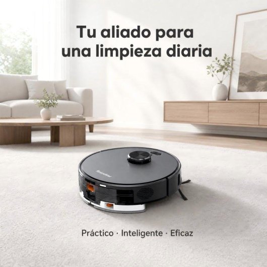Robot Aspirapolvere e Lavapavimenti Teendow 6000Pa 5100mAh con Autosvuotamento Navigazione LDS Wifi