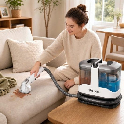 Aspiradora de Tapicerías Teendow Limpiador 450W 13Kpa Doble Depósito 1000ml