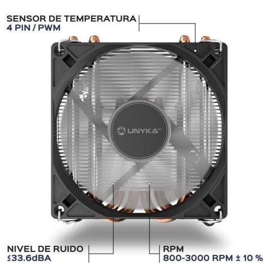 Raffreddamento Aria UNYKAch Socket Intel AMD Compatto UNYCOOL H37