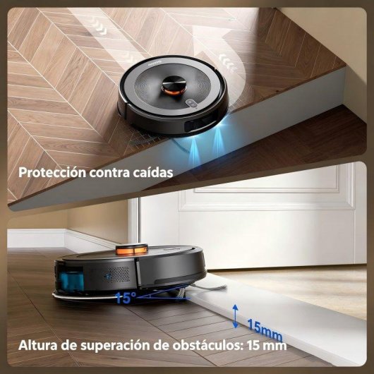 Robot Aspirador Teendow 4500 Pa Navegación LiDAR 360° Fregado 2 en 1 140 Min