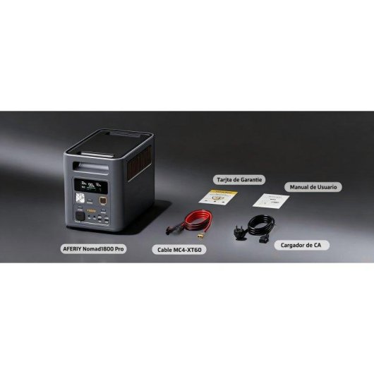 Station d’énergie AFERIY Nomad1800 1024Wh 9 ports AC, USB, DC Batterie LiFePO4 Contrôle App