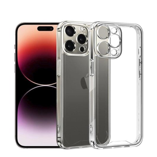 Funda para móvil Dam Electronics Transparente Silicona Antichoque para iPhone 14 Pro Max
