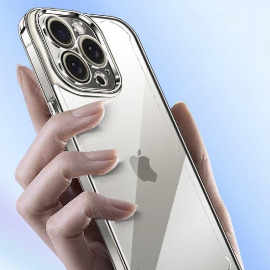 Funda para móvil Dam Electronics Transparente Silicona Antichoque para iPhone 14 Pro Max