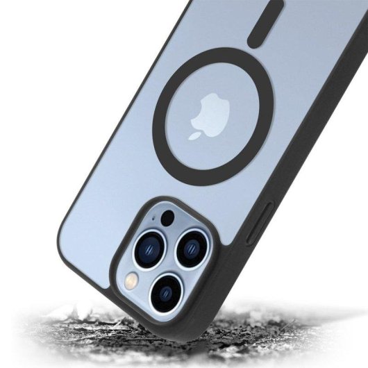 Capa híbrida Dam Electronics silicone e PVC transparente para iPhone 12 Pro Max
