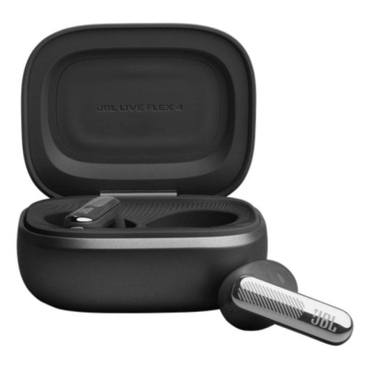 Auriculares JBL Live Flex 4 sans fil Bluetooth avec réduction de bruit, micro et IP54, noir