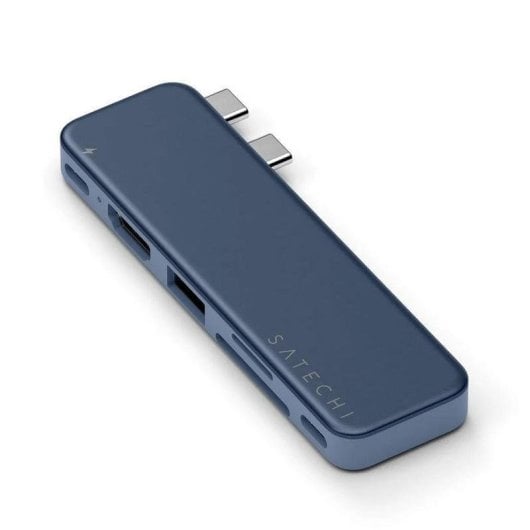 Hub Satechi 6 puertos USB-C 45 W modelo SA-ST-HUSNB con HDMI y lector SD