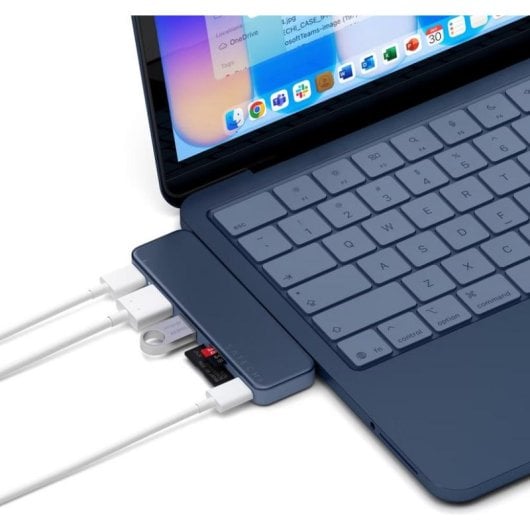 Hub Satechi 6 puertos USB-C 45 W modelo SA-ST-HUSNB con HDMI y lector SD