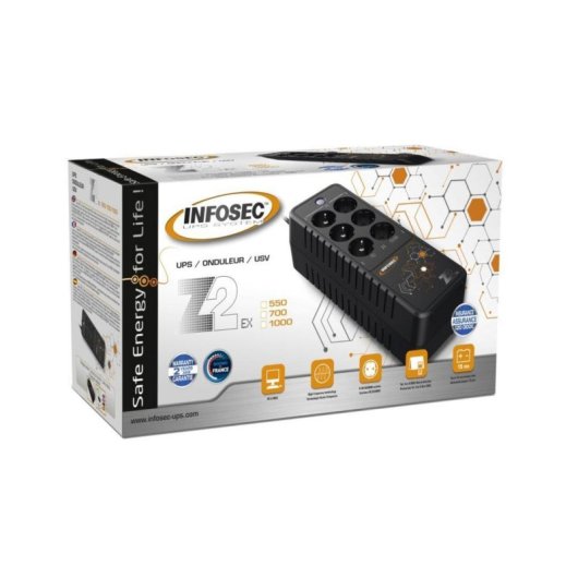 Sai Infosec 550VA Batterie Plomb Acide 10 Minutes Protection Surtensions