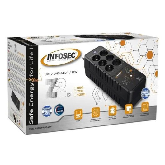 Sai Infosec 550VA Batterie Plomb Acide 10 Minutes Protection Surtensions