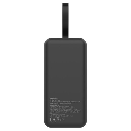 Batteria esterna Savio BA-14 50000 mAh Ricarica rapida USB-C