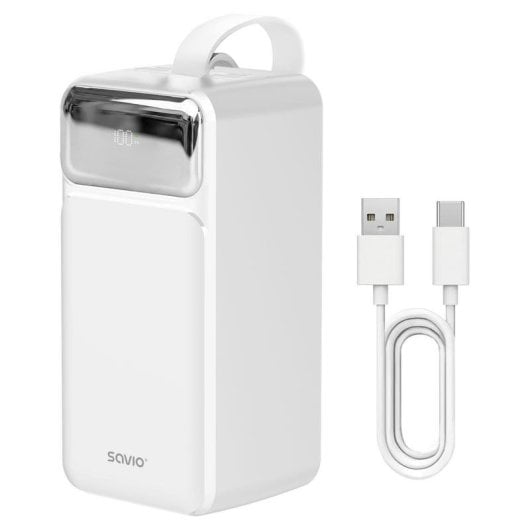 Batteria Esterna Savio BA-15 50000 mAh Ricarica rapida Bianco