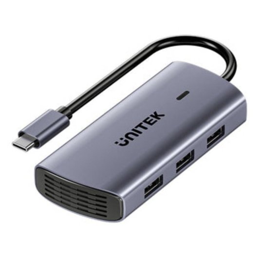 Hub Unitek 6 puertos 5 Gbps modelo D1113CGY01 con carga 100W y HDMI