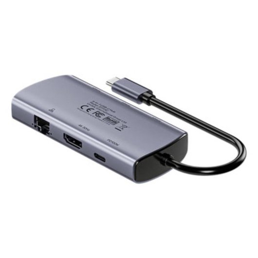 Hub Unitek 6 puertos 5 Gbps modelo D1113CGY01 con carga 100W y HDMI