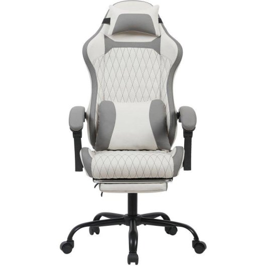 Chaise Gaming Rolipo W3490-6072-WG Reposapies Cuir Proteine Respirant