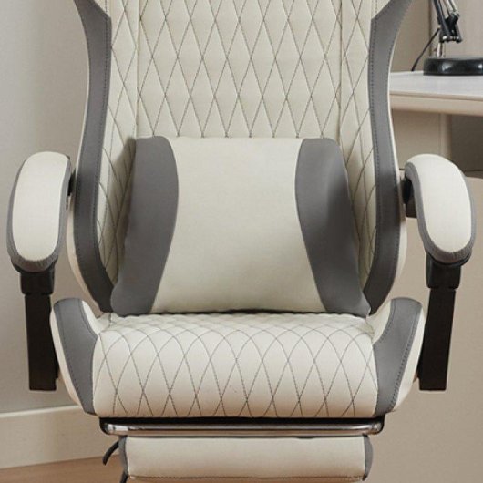 Chaise Gaming Rolipo W3490-6072-WG Reposapies Cuir Proteine Respirant