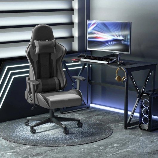 Sedia Gaming Ergonomica Rolipo 921-251 Cuoio Sintetico Nero