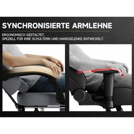Chaise Gaming Ergonomique Rolipo W3298P376326 Massage Repos-pieds Extensible