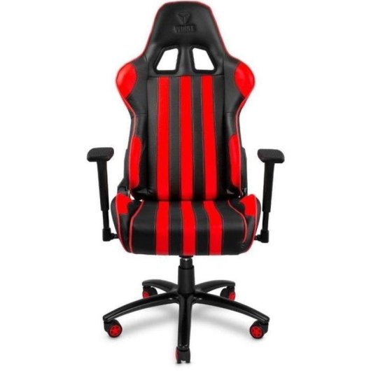 Silla Gaming Yenkee YGC 100RD Cuero PU Rojo Negro Reposabrazos 3D