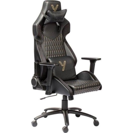 Cadeira gaming Yenkee Onyx YGC 110GD PU couro espuma moldada 3D braços