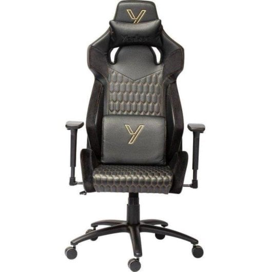 Cadeira gaming Yenkee Onyx YGC 110GD PU couro espuma moldada 3D braços