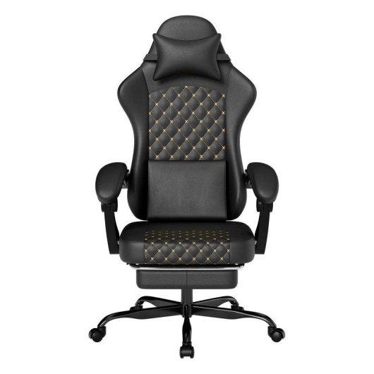 Silla Gaming Ergonómica Rolipo W3298 Masaje Reposapiés 150kg Cuero PVC