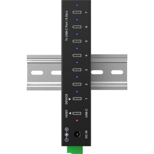 Hub InLine 7 puertos 5 Gbps USB-C modelo 35396E con carga 48 W