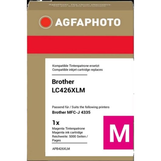 Cartucho tinta compatible AGFAPHOTO Brother LC426XLM magenta XL