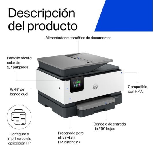 Imprimante jet d'encre Wi-Fi HP OfficeJet Pro 9120 multifonction avec duplex