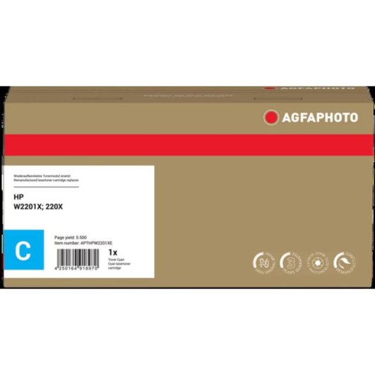 Tóner Cyan XL AGFAPHOTO Compatible HP 220X - 5500 páginas