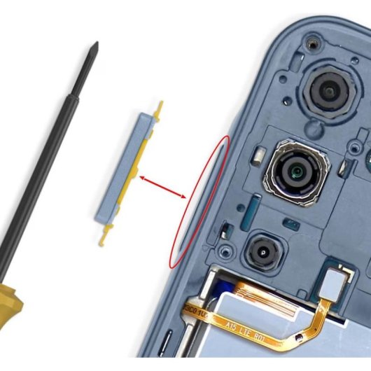 Botón de volumen Samsung Galaxy A15 5G azul