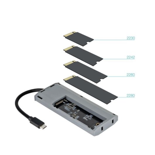 Caja PC TooQ TQE-2241G M.2 Aluminium Gris avec HUB USB-C et HDMI