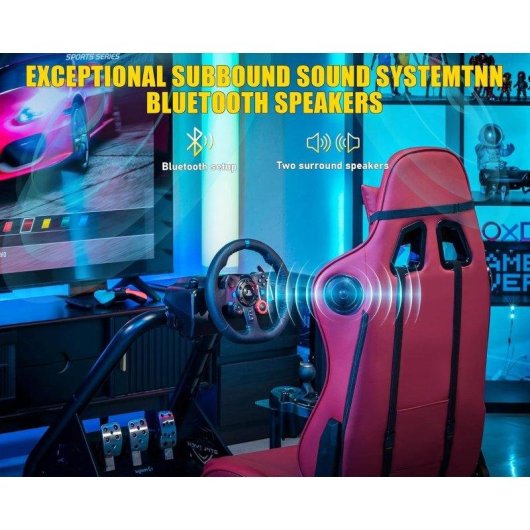 Cockpit de Simulação GTPLAYER com Colunas e Suporte Ajustável
