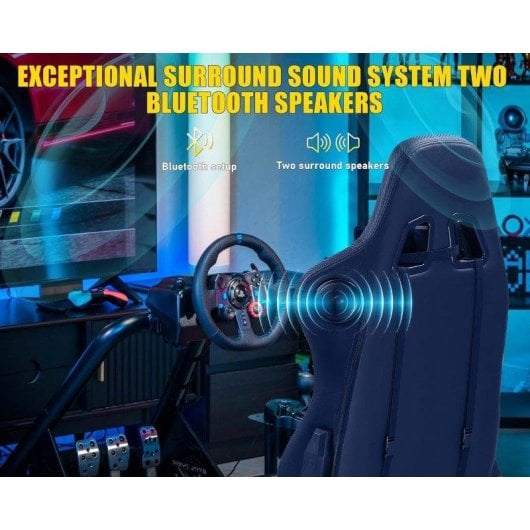 Cockpit GTPLAYER Sim Racing com Altifalantes e Suporte para Volante e Pedais