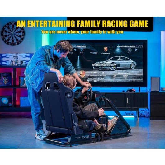 Cockpit GTPLAYER Sim Racing com Altifalantes e Suporte para Volante e Pedais