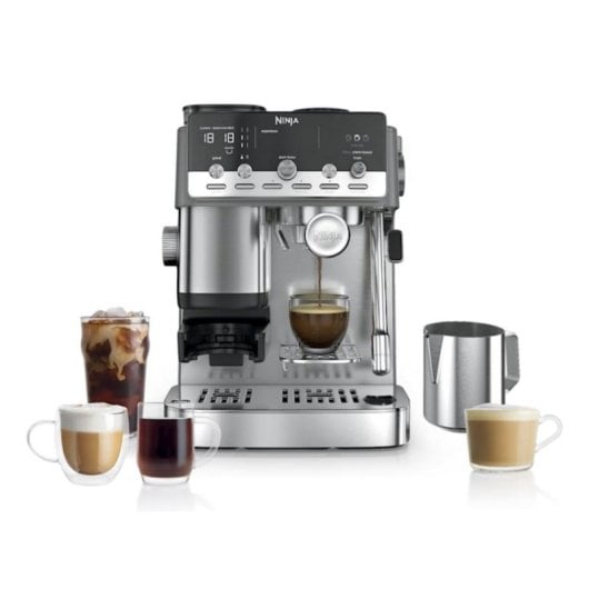 Espressomaschine Ninja Luxe Café MINI Plus 1,3 L mit integriertem Mahlwerk und Milchaufschäumer