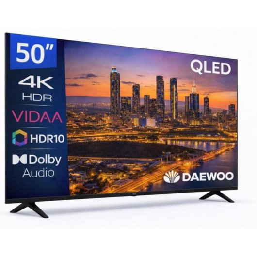 TV Daewoo QLED 50VB56QV 50" 4K UltraHD 60Hz Smart TV VIDAA HDR10 Dolby Audio