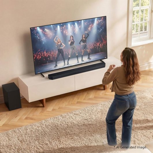Barra de Sonido Samsung HW-Q600H 3.1.2 320W Bluetooth WiFi Dolby Atmos Titan Black