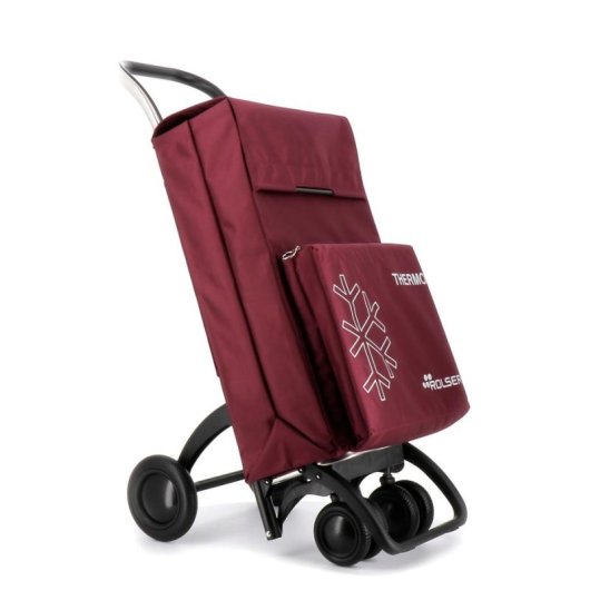 Chariot de courses Rolser Thermo Fresh MF Aluminium 2/4 roues Bourgogne