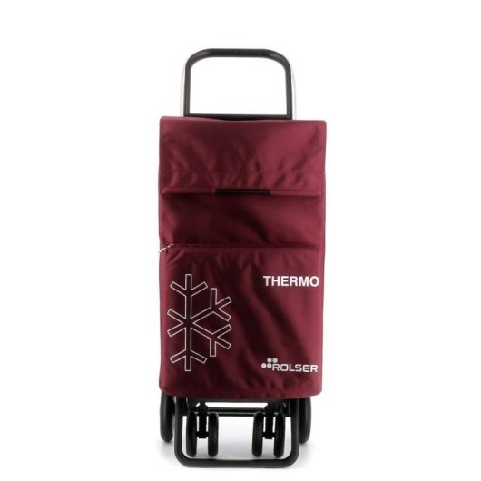 Chariot de courses Rolser Thermo Fresh MF Aluminium 2/4 roues Bourgogne
