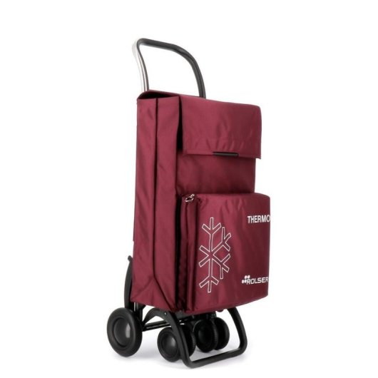 Chariot de courses Rolser Thermo Fresh MF Aluminium 2/4 roues Bourgogne