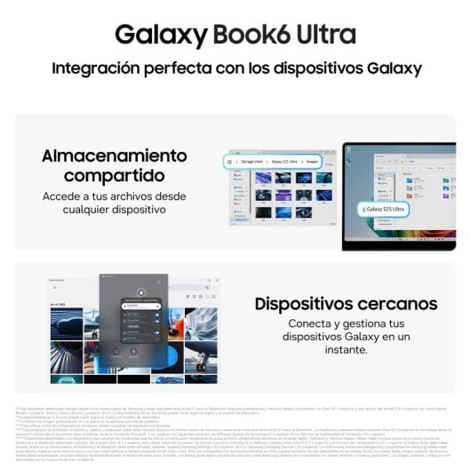 Portátil Samsung Galaxy Book6 Ultra 16" Intel Core Ultra 7 356H 32GB 1TB SSD RTX 5070 Windows 11