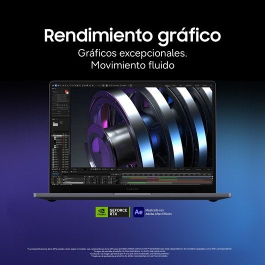 Portátil Samsung Galaxy Book6 Ultra 16" Intel Core Ultra 7 356H 32GB 1TB SSD RTX 5070 Windows 11