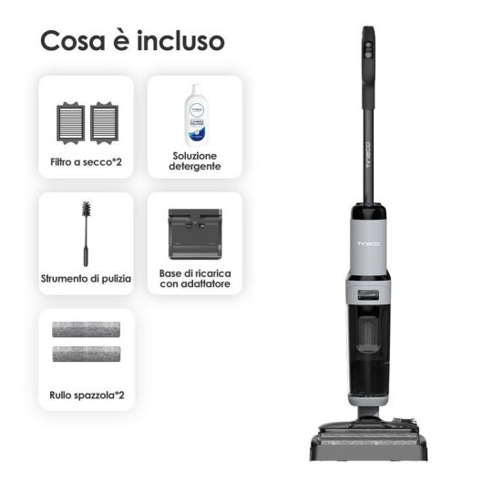 Aspiradora sin Bolsa Tineco FloorOne i5 Stretch PLUS 210W 30 min Gris