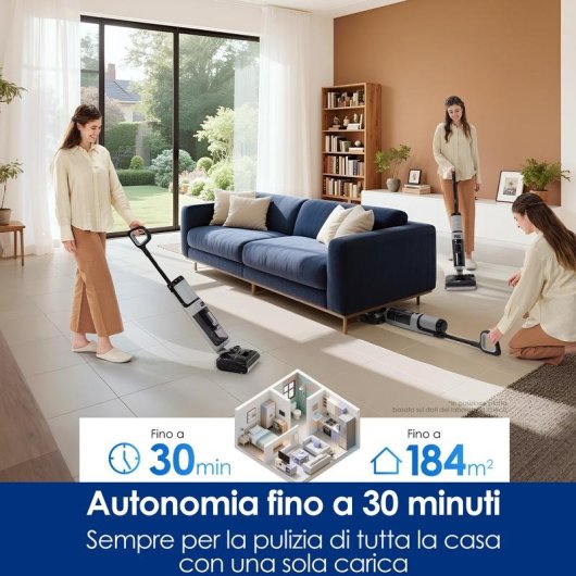 Aspiradora sin Bolsa Tineco FloorOne i5 Stretch PLUS 210W 30 min Gris