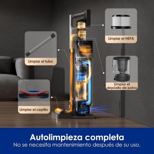 Aspirateur sans Fil Tineco Pure One Station 5 Pro 450W 100 min Anti-enchevêtrement Gris