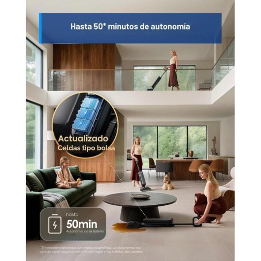 Aspirapolvere senza Fili Tineco Floor One S7 Artist 190W 50 minuti Anti-groviglio Grigio